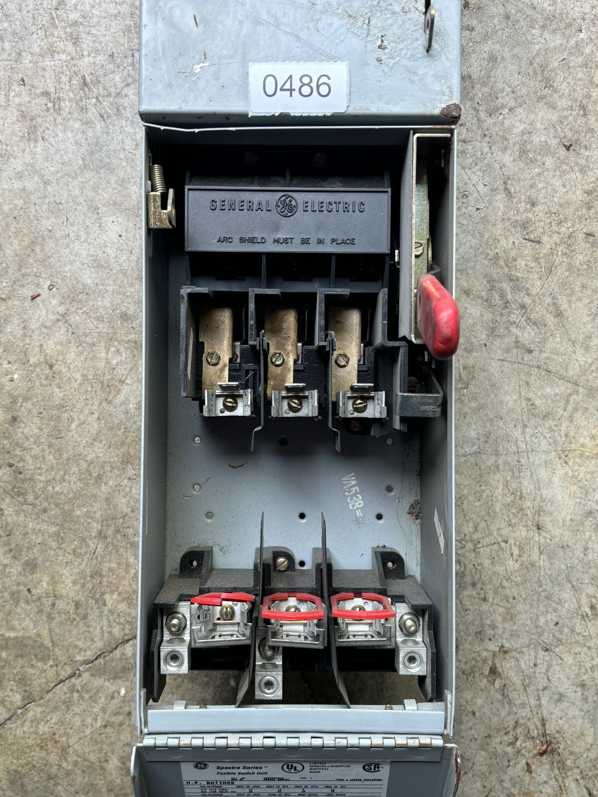 General Electric ADS36060HS Fusible Switch Unit 60 Amp 600 Volt2