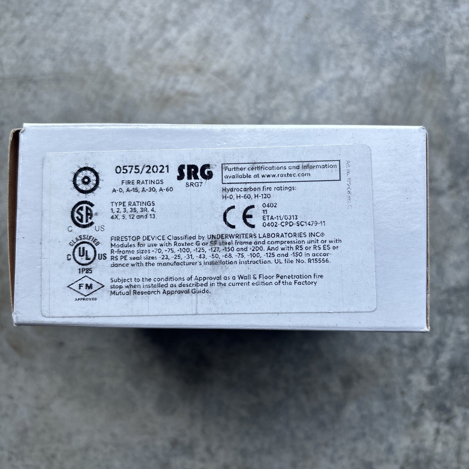 Roxtec Modules RM 60 Qty 4 Cable Entry Sealing System Peel Away RM001006010004