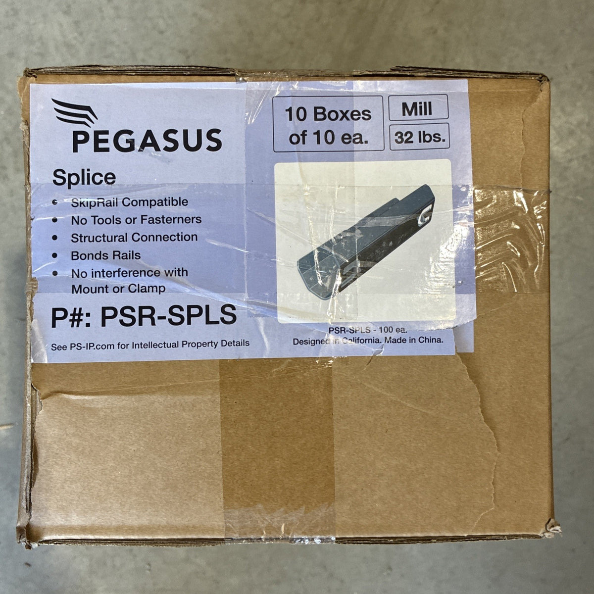 100 Pack Genuine Pegasus PSR SPLS Rail Bonded Structural Splice0