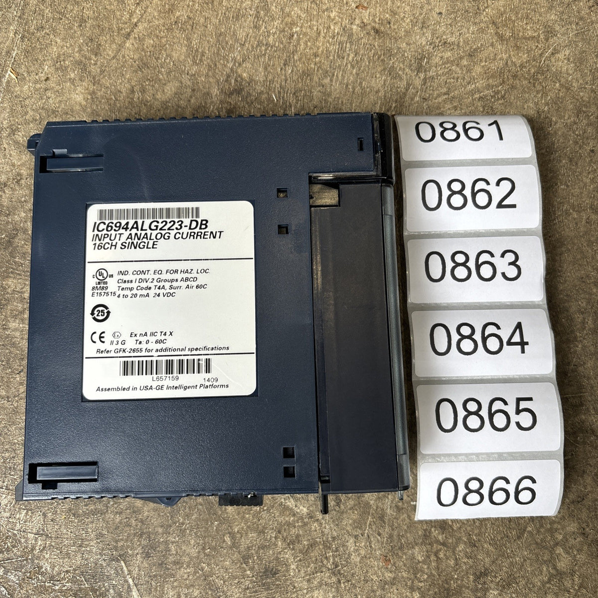 GE FANUC IC694ALG223 DB INPUT ANALOG CURRENT 16CH SINGLE0