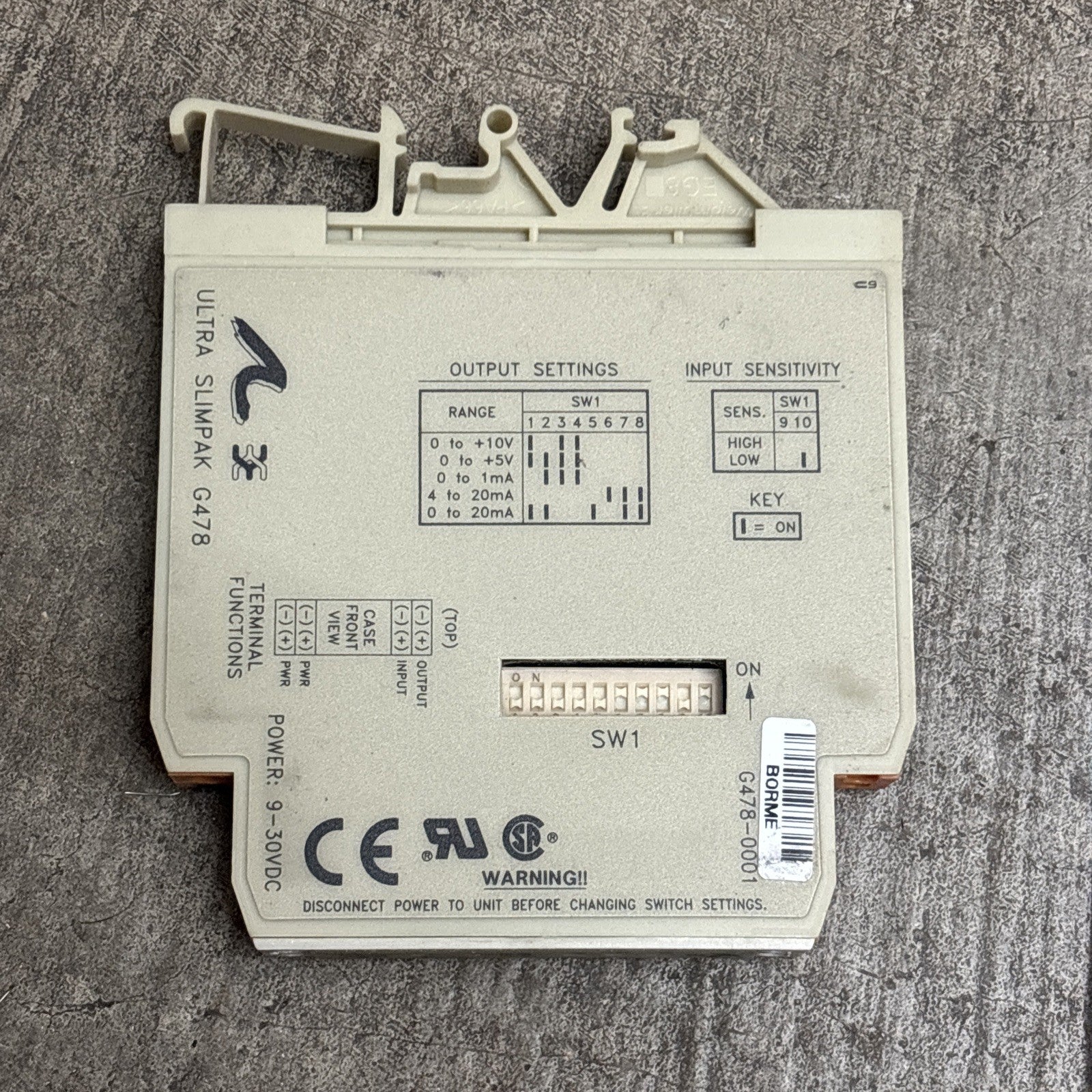 Action Instruments G478 Ultra Slimpak Signal Conditioner G478 00001