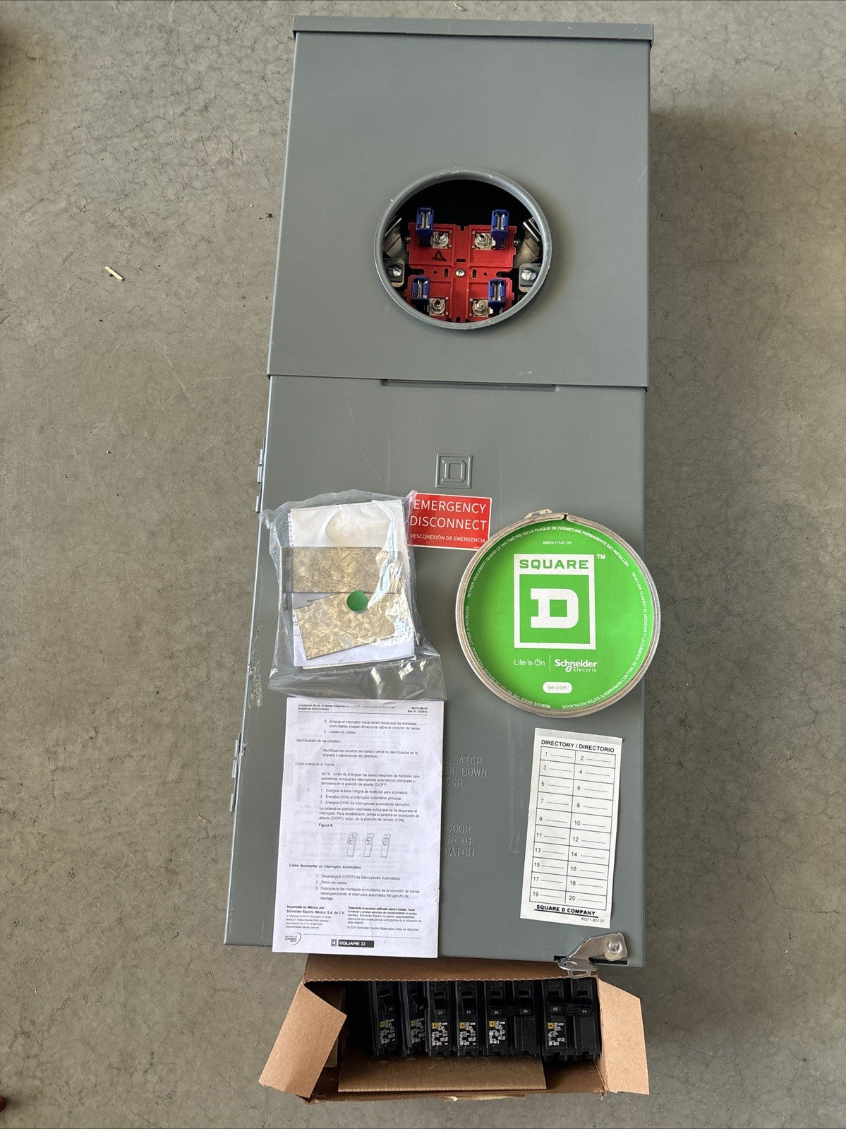 Square D SO2040M200S 200 Amp 20 Space 40 Circuit Outdoor Rated With Breakers0