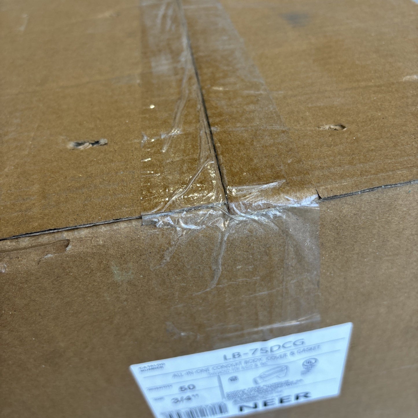 BOX OF 50 NEER LR-75DCG 3/4" ALL-IN-ONE CONDUIT BODY WITH COVER & GASKET2