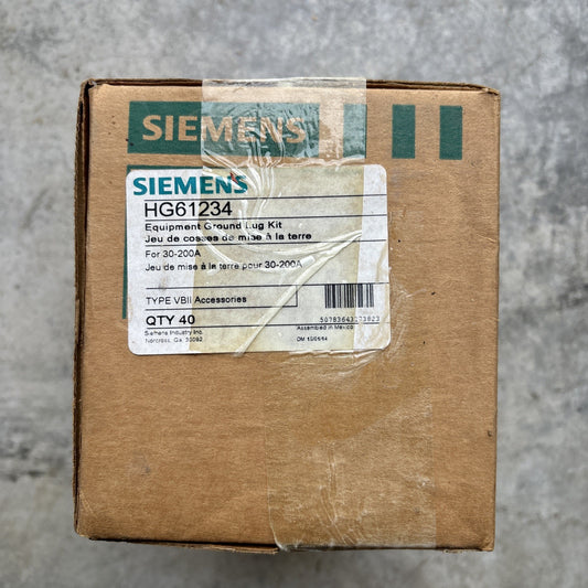 Case Of 40 SIEMENS HG61234 Equipment Ground Lug Kit 30-200A  #4-14AWG NEW0