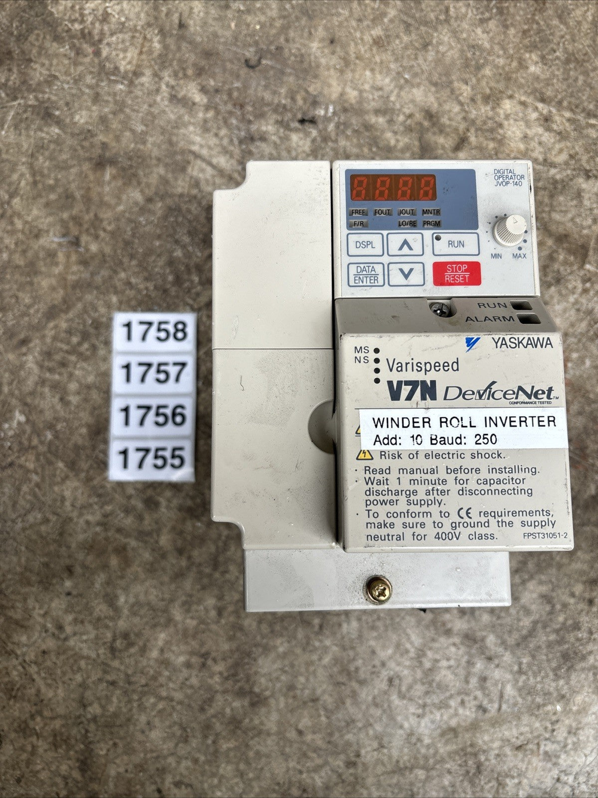 YASKAWA CIMR V7DT21P5 INVERTER 1.5KW GOOD0