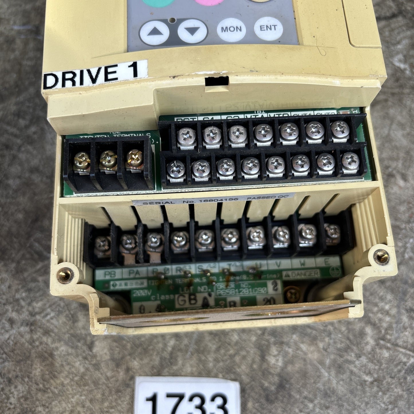 Toshiba VFS7 2004UP Transistor Invertor 3 Phase 3 Amp 200 230 Volts Works Read1
