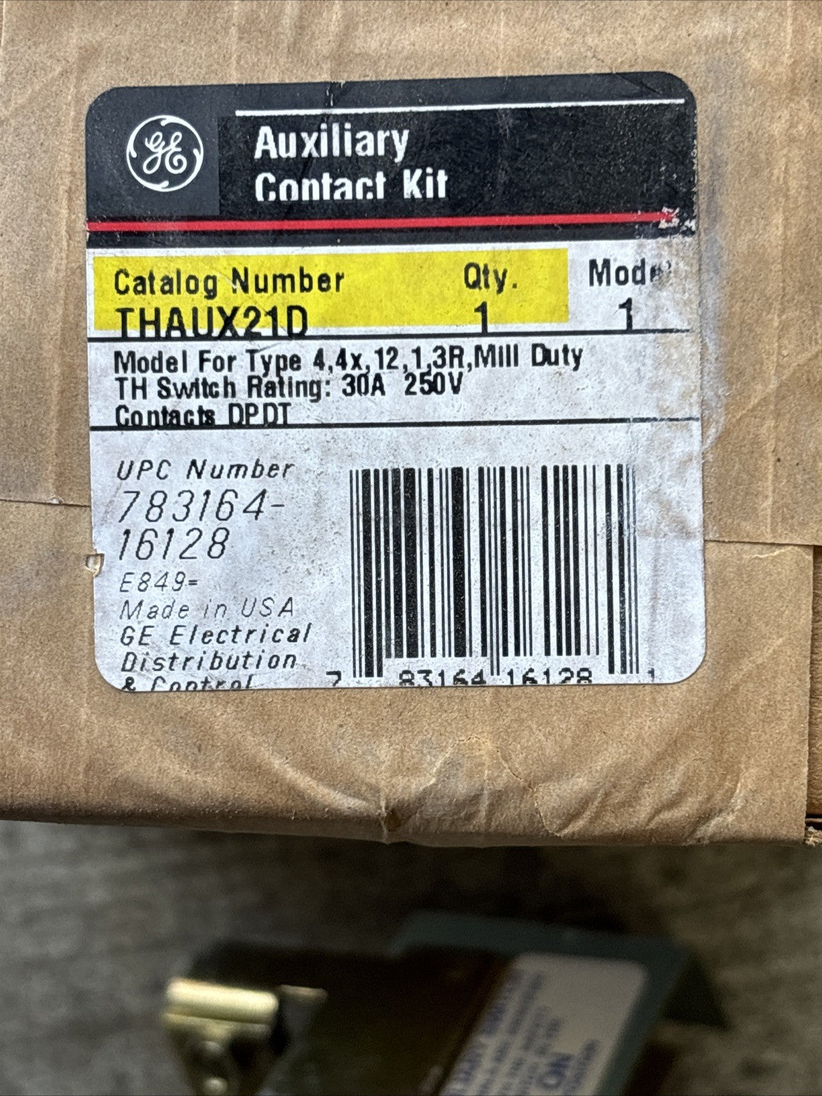 General Electric, THAUX21D. DPDT, 600 volt Auxiliary Contact, Ships Free1