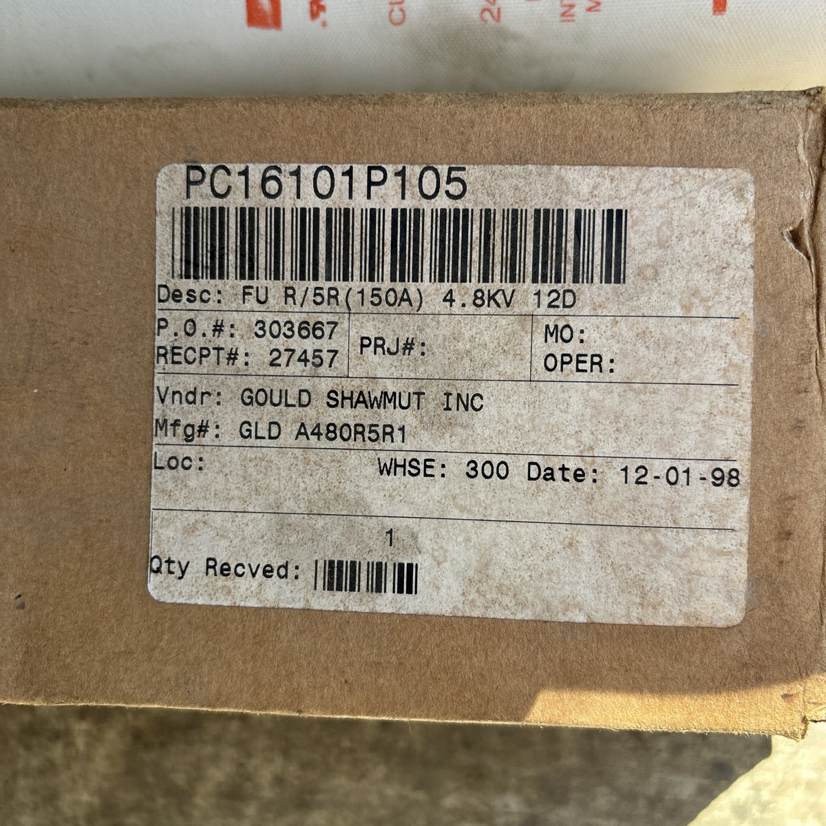 Mersen A480R5R 1: 150 Amp, 4800VAC, R Rated Fuse, Non Rejection Type, Amp Trap3