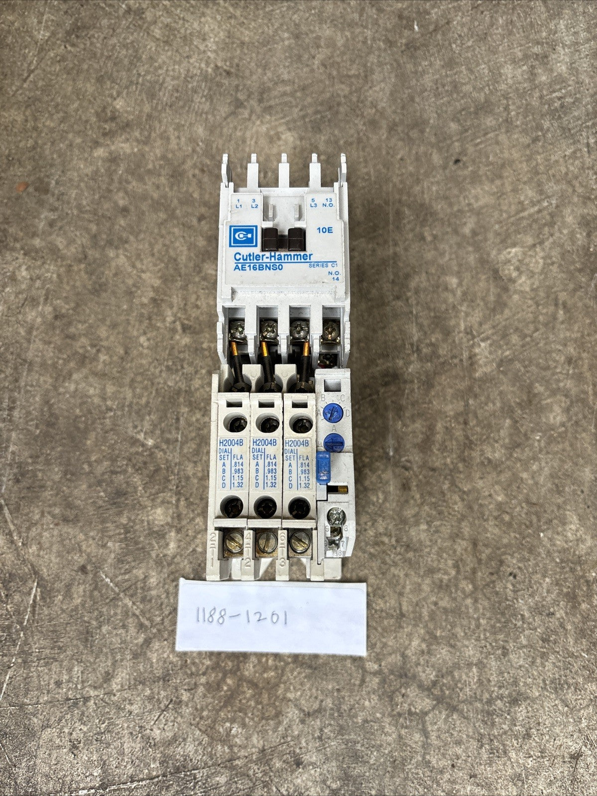 Cutler Hammer AE16BNS0 Starter, C20KGT3 Contact Block, C306DN3 Relay *WARRANTY*0