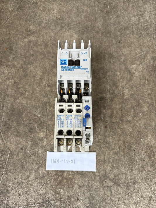 Cutler Hammer AE16BNS0 Starter, C20KGT3 Contact Block, C306DN3 Relay *WARRANTY*0