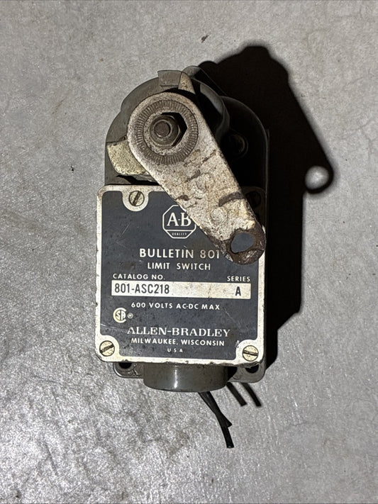 Allen Bradley 801 ASC218 Limit Switch 1.2 6 Amp 120 600V  USED0