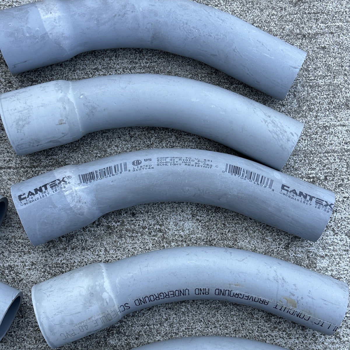 Lot of 11 Cantex 5233766 1 1/4" 45 Deg Bell End Elbows1
