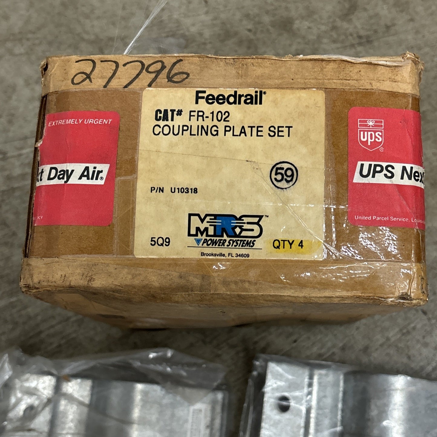 LOT OF 2 NEW FEEDRAIL FR102 COUPLING PLATE SET1