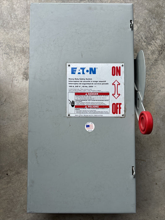DH323NGK Eaton Cutler Hammer 100A Fusible Switch 240V0