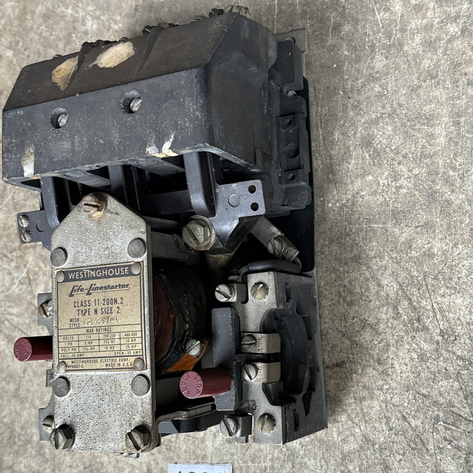 Westinghouse 11 200N.2 Starter Type N Size 2 600V 50A3