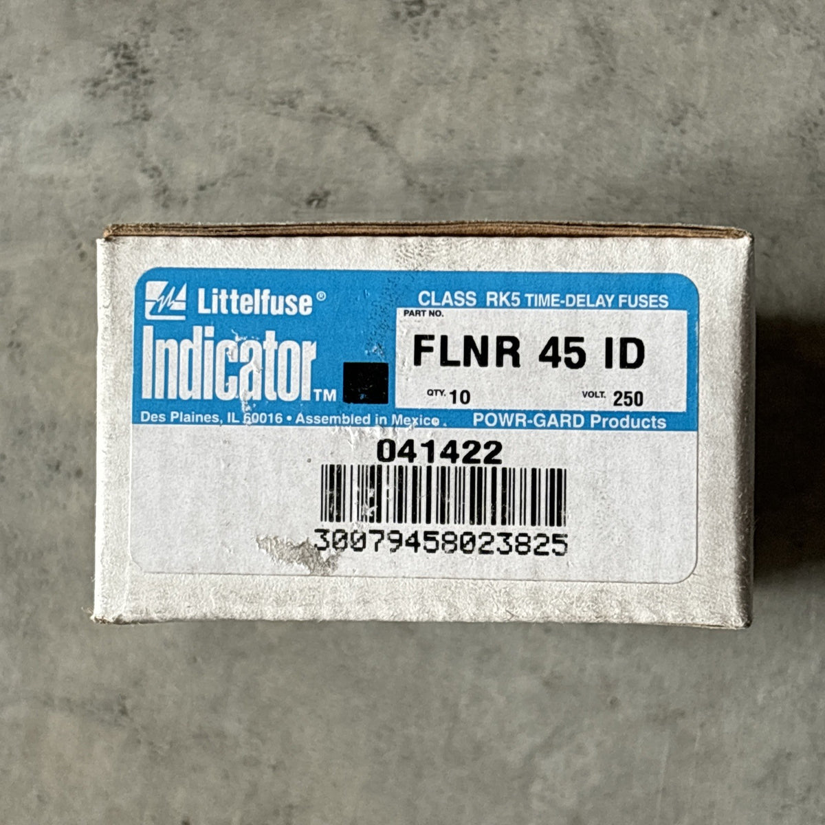 New Case Of 10 Littlefuse FLNR45ID Indicator Class RK5 Time Delay Fuses0