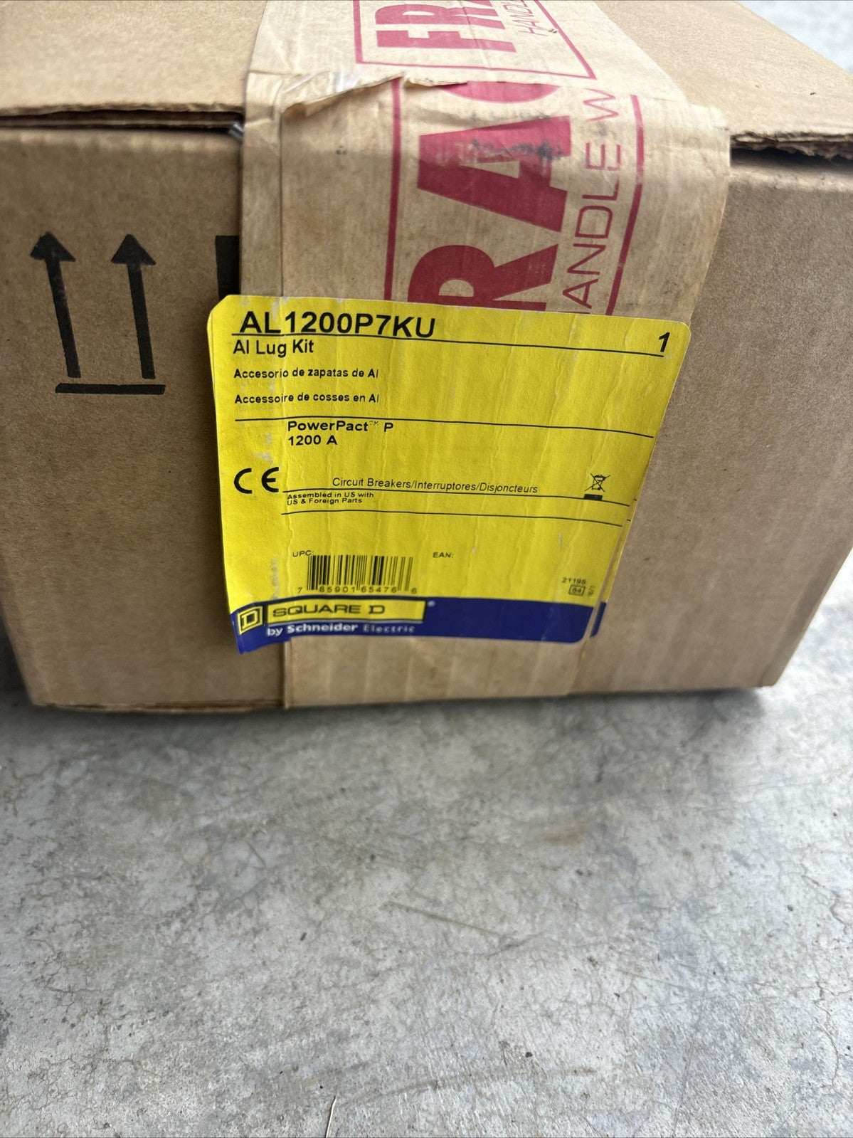 HOUSTON STOCK NEW SQUARE D AL1200P7KU POWERPACT LUG KIT 1200 AMP FREE SHIPPING0