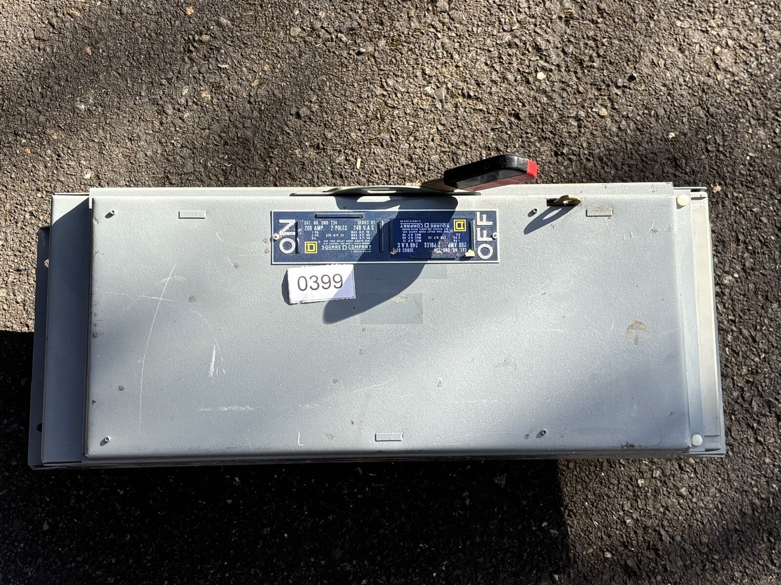 Square D QMB224 Fusible Panelboard Switch 200 Amp 2 Pole 240 Vac0
