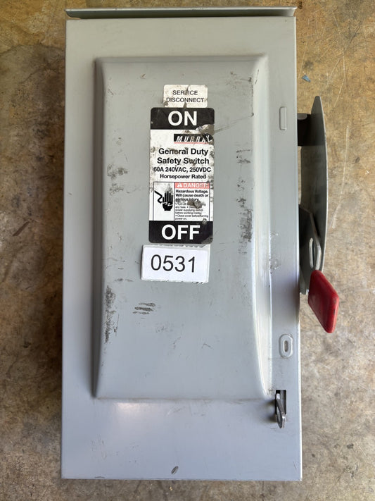 Murray GHN322NW Fusible General Duty Safety Switch 60 Amp 240 Vac0