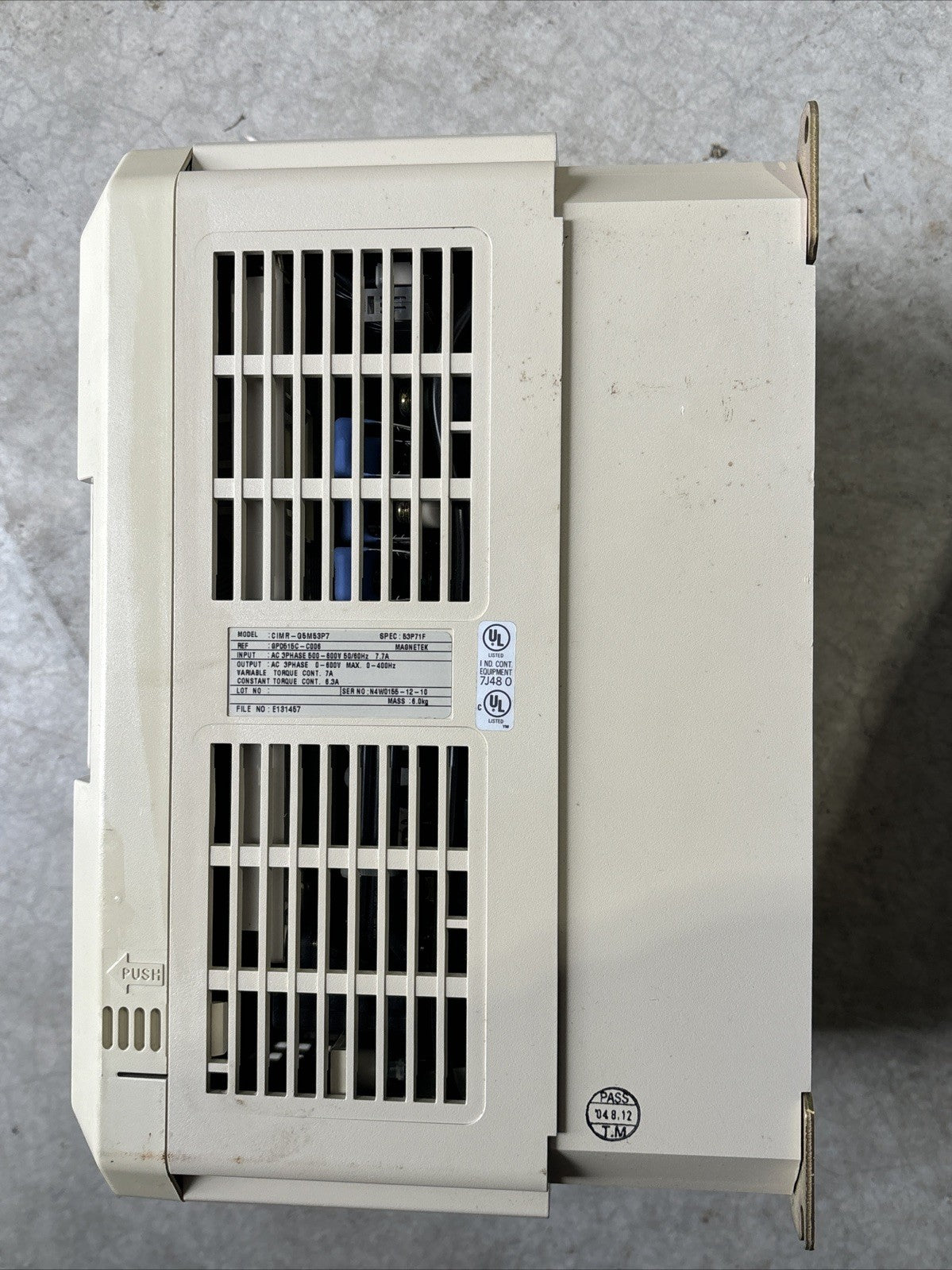 Yaskawa CIMR G5M53P7 Ac Drive 3ph 7.7Amp 500 600vac1