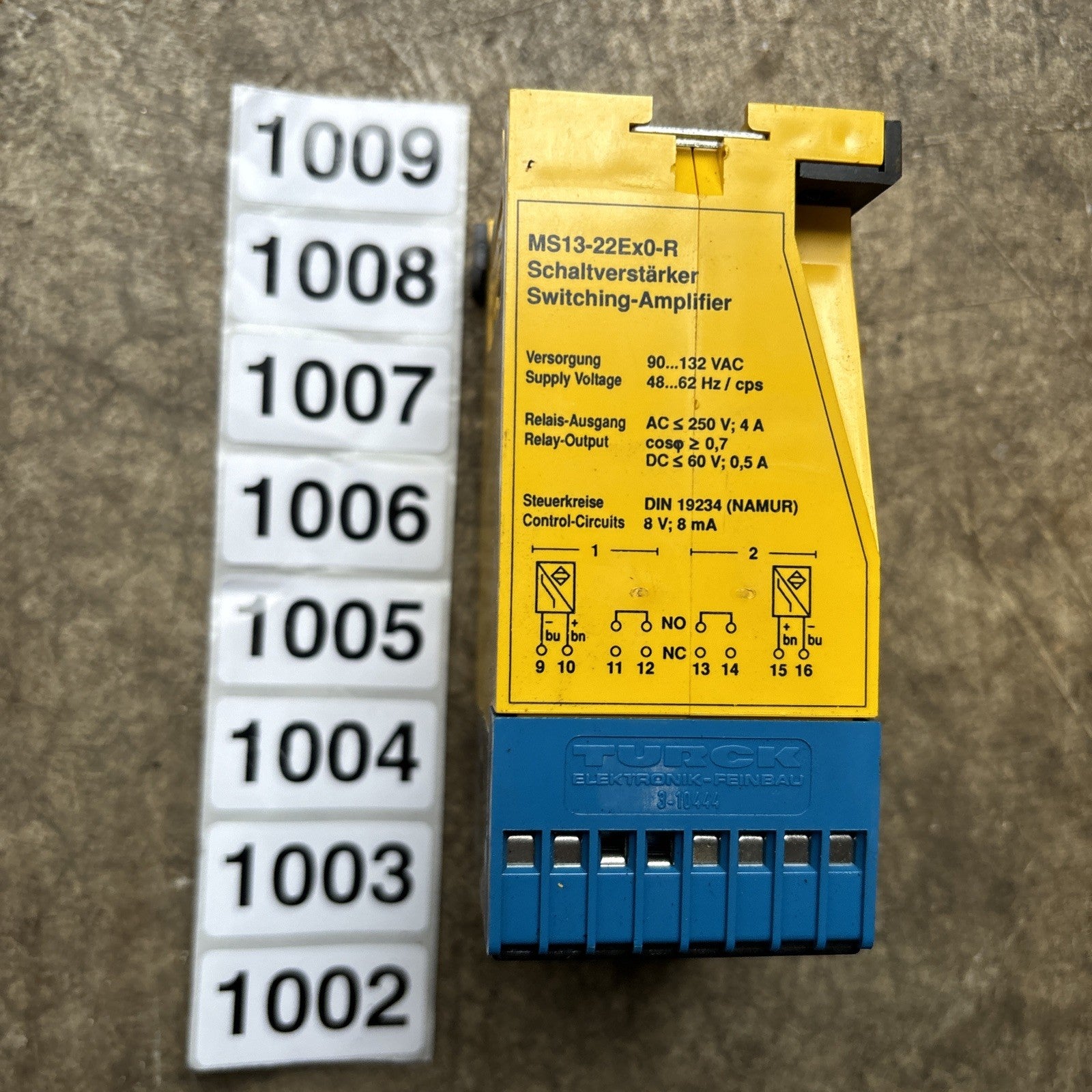 Turck MS13-22 Ex0-R Amplifier Relay , used1