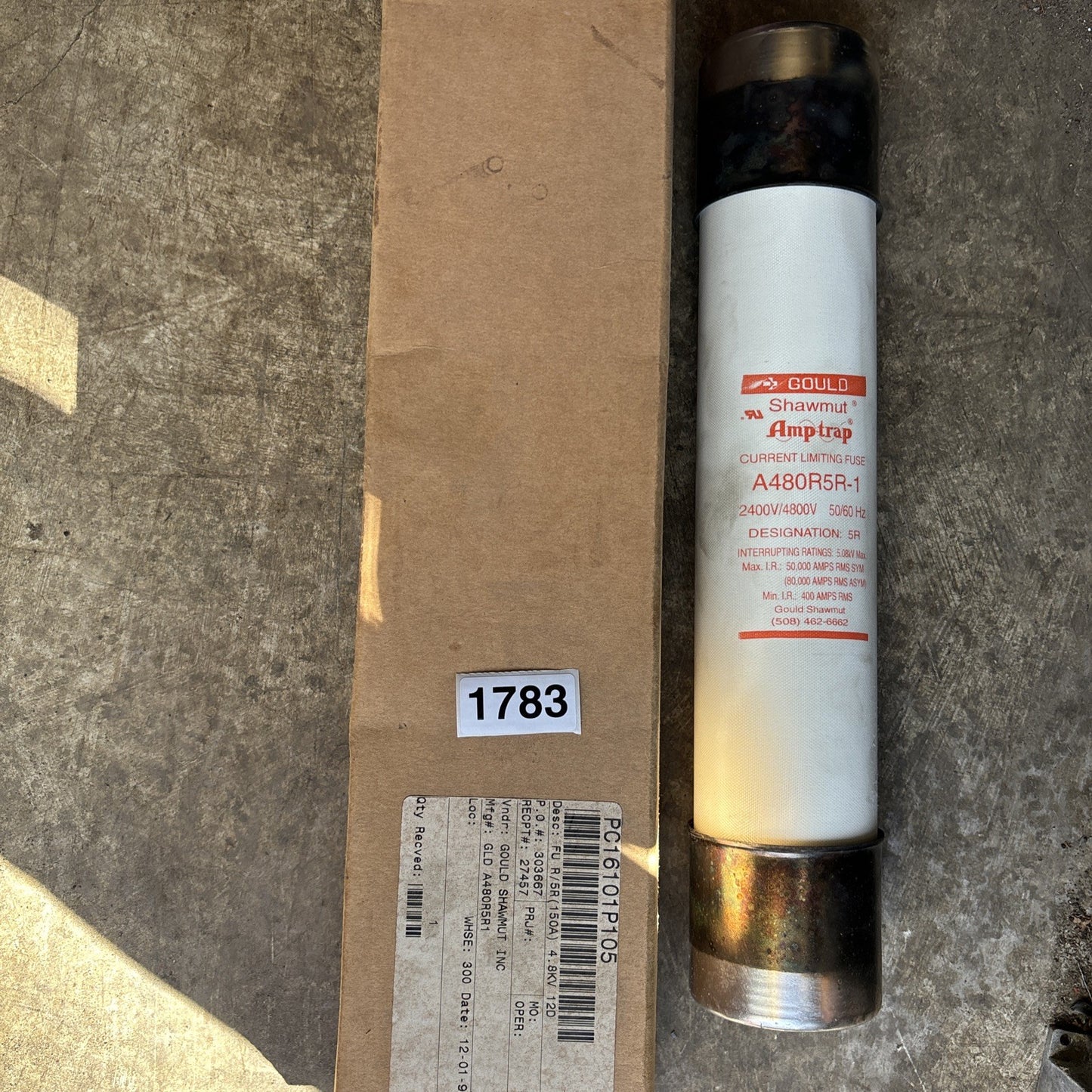 Mersen A480R5R 1: 150 Amp, 4800VAC, R Rated Fuse, Non Rejection Type, Amp Trap0