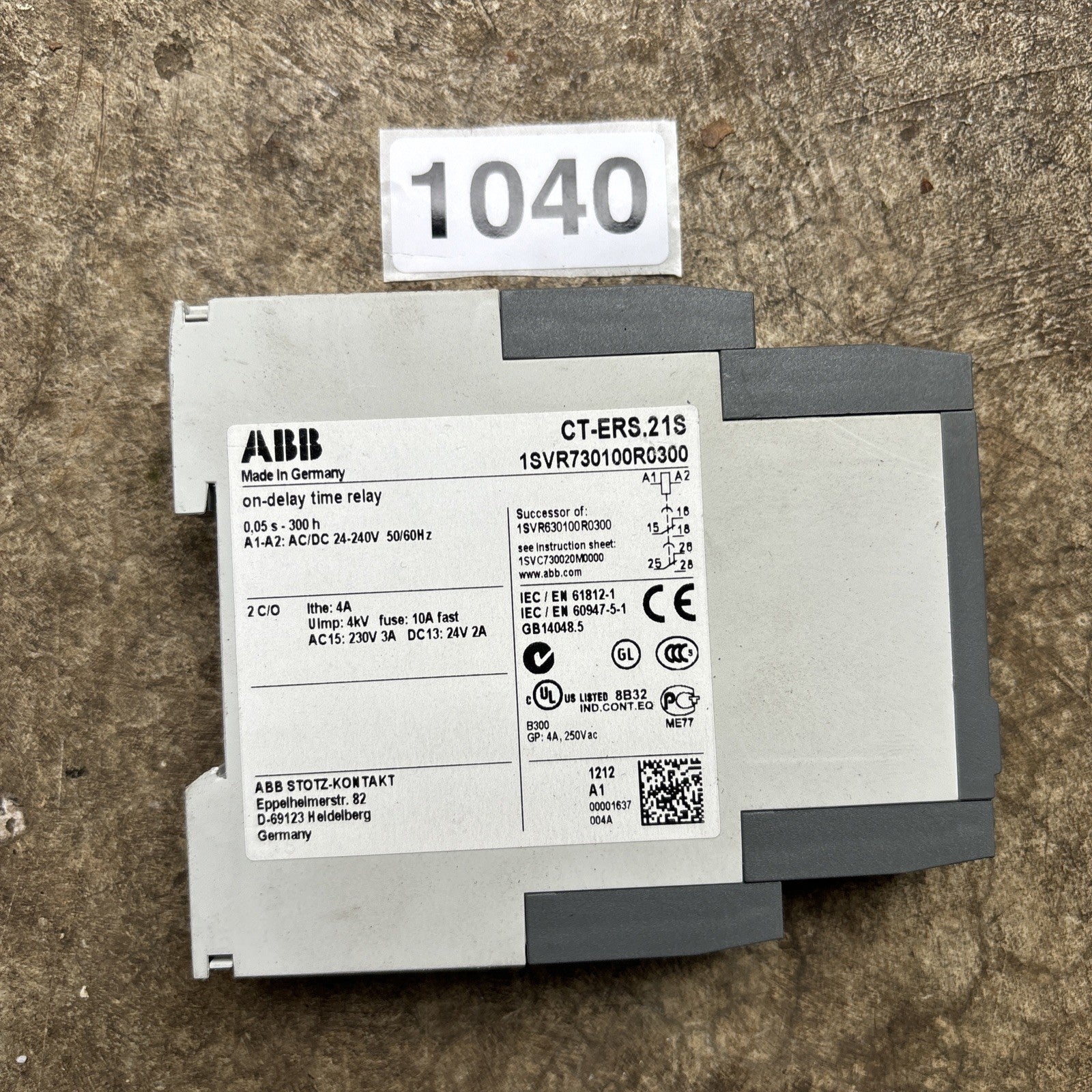 Abb CT-ERS.21S On-Delay Time Relay0
