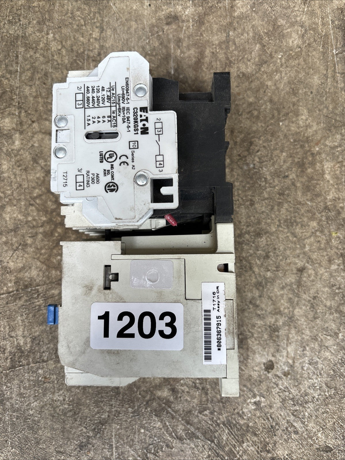 EATON AE16CN0 OVERLOAD PROTECTION RELAY W/ C306DN3 And C320KGS11