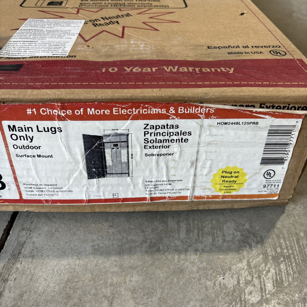 Square  D/ Homeline HOM2448L125PGC 125 Amp 24 Space 48 Panel NIB2