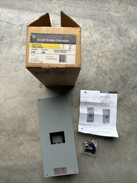 GE TQC100S Circuit Breaker Enclosure 100 Amp 240 Volt Surface Mount - NEW0