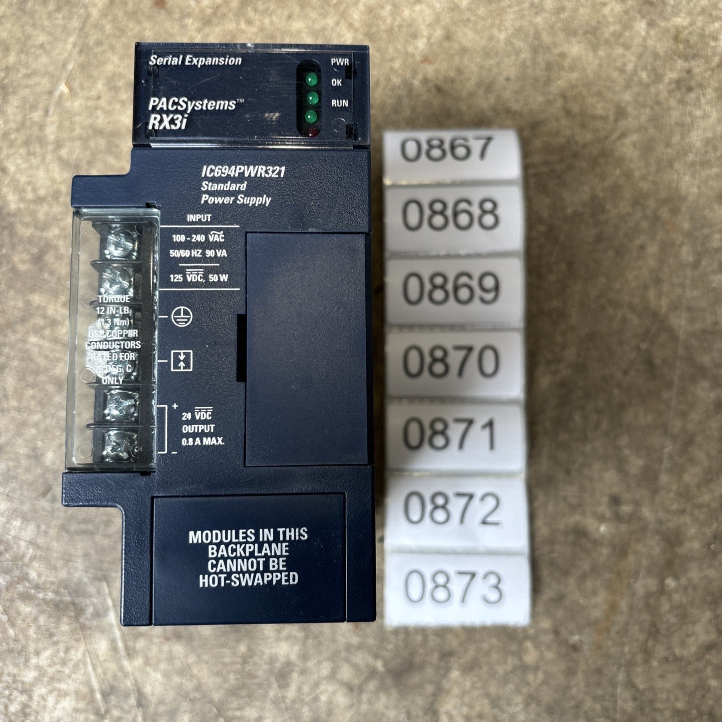 GE FANUC IC694PWR321B Pacsystems RX3i IC694PWR3210