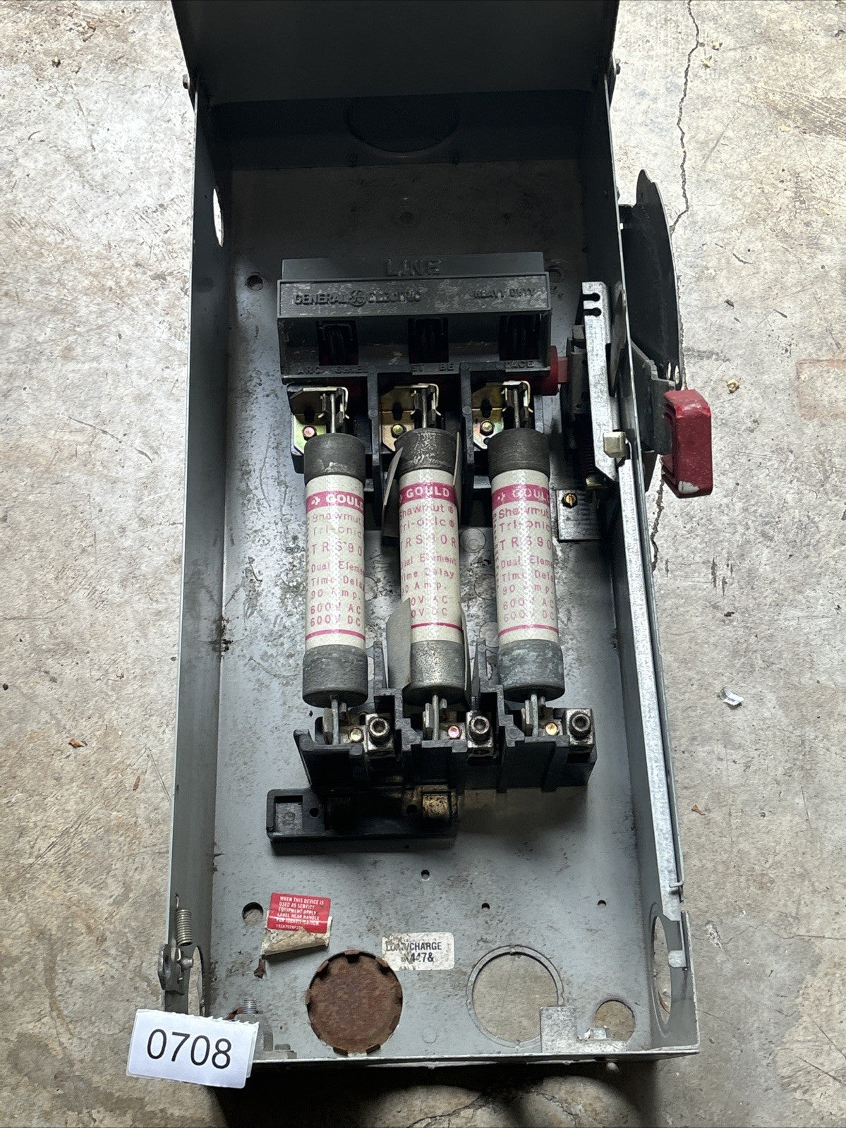 General Electric TH3363R Heavy Duty Safety Switch 100 Amp 600 Vac1