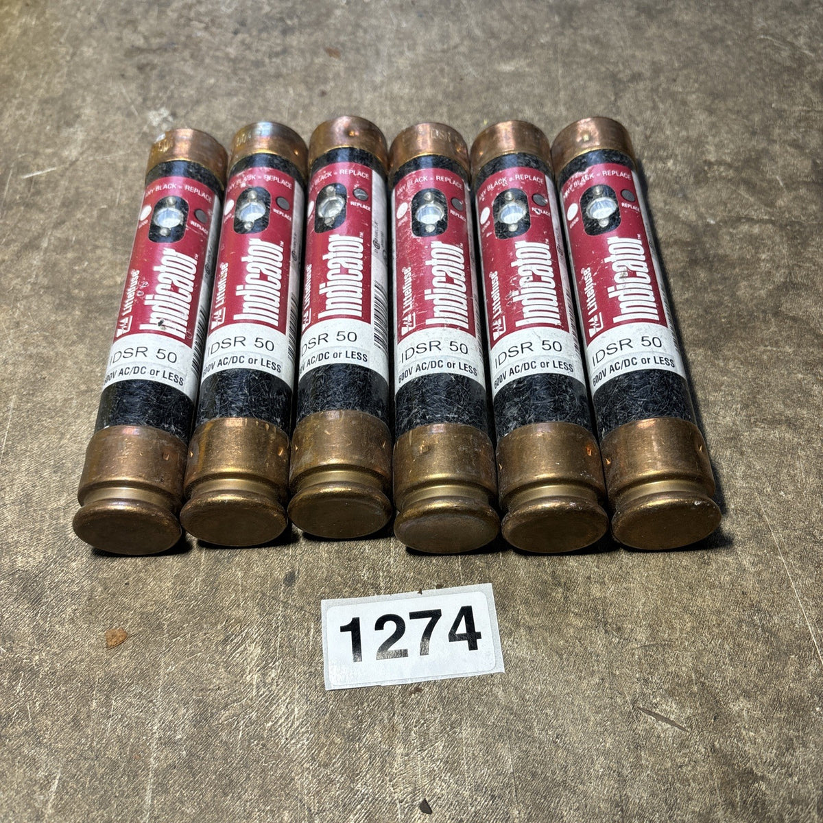 LOT OF 6 Littlefuse IDSR50   50 Amp Fuse (I2B4)3