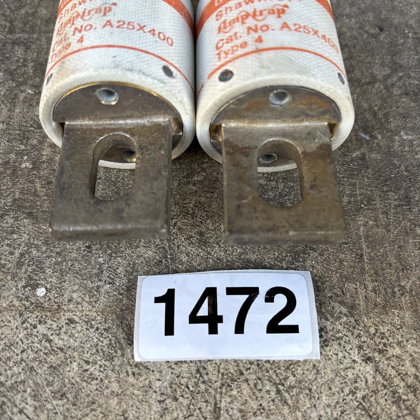 LOT OF 2 GOULD SHAWMUT A25X400 AMPTRAP FUSE, 400A 250V2