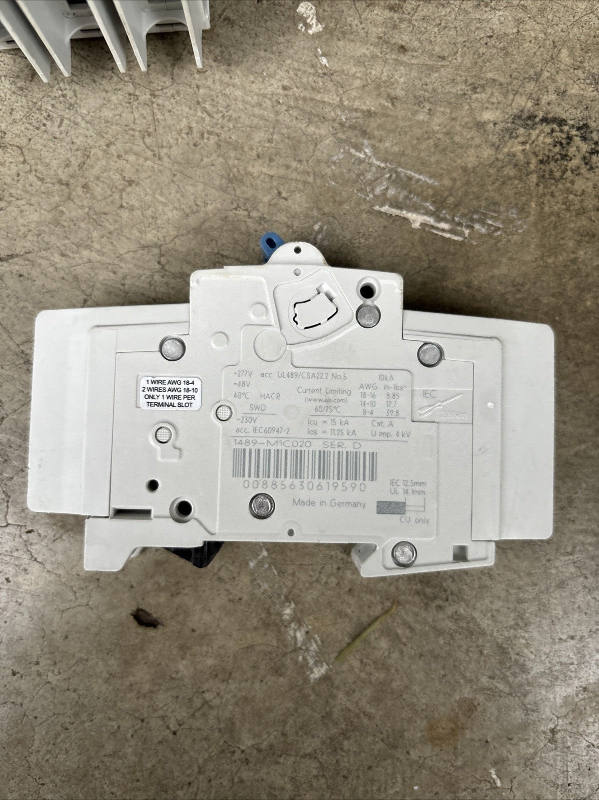 Allen Bradley 1489 M1C020 SER. D 2A Amp 277V Volt Din Rail  Breaker Lot Of 41
