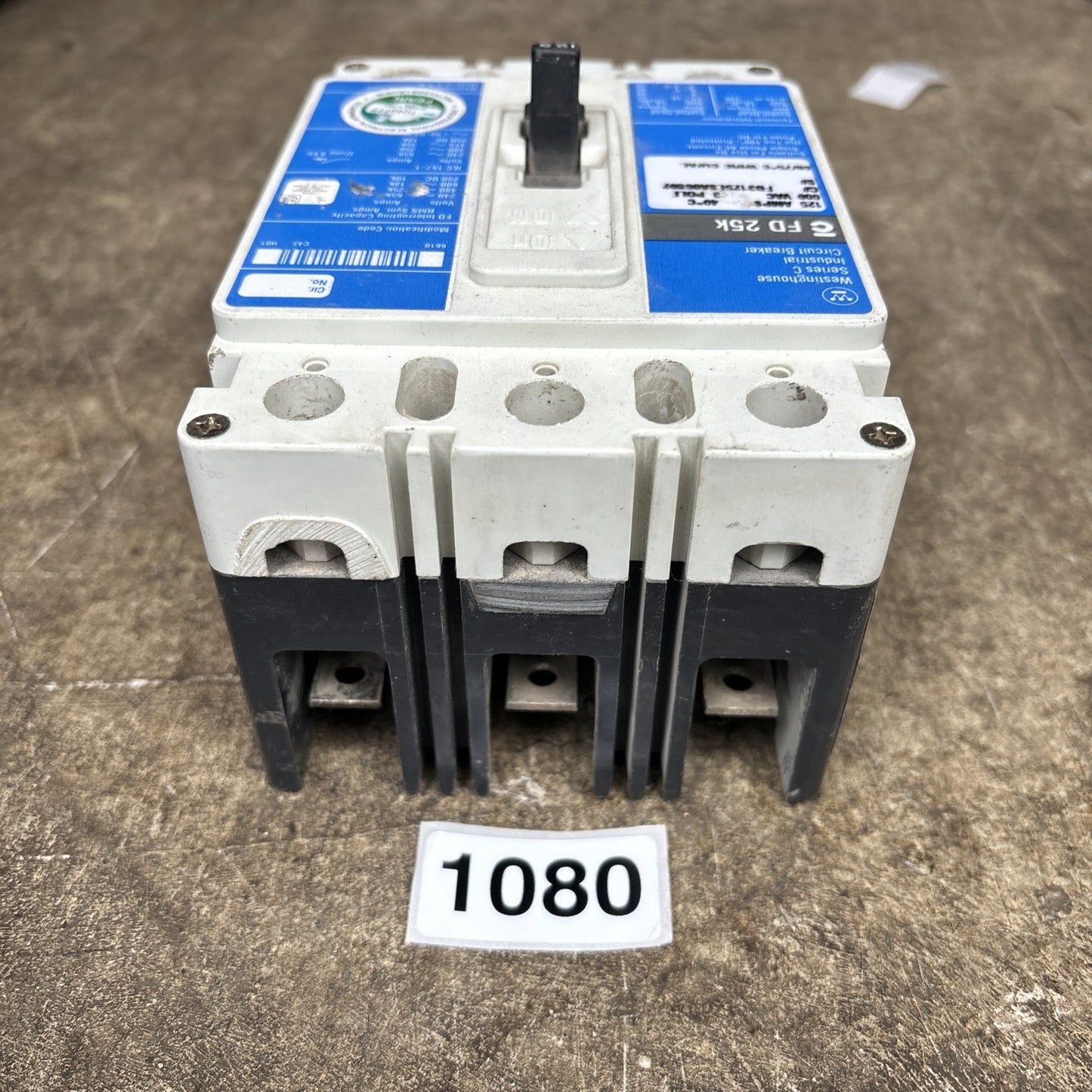 Cutler Hammer FD3125LSA06S02 FD 25K Circuit Breaker 125A2