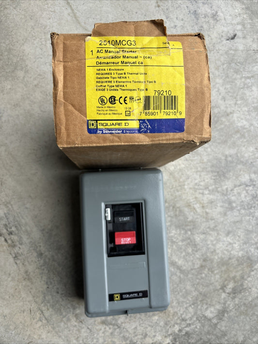 New Square D 2510MCG3 Indoor Enclosure For Manuel Starter - Enclosure Only -0