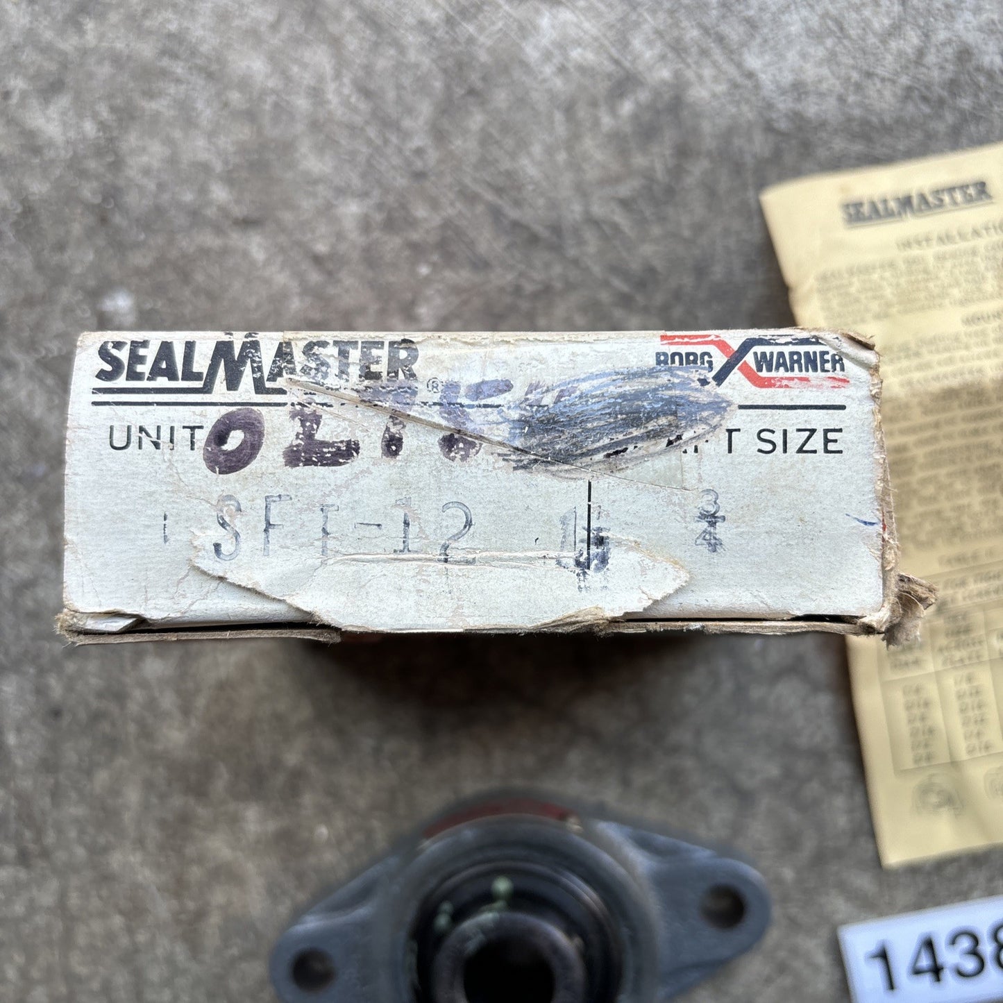 NEW SIEALMASTER SFT 12 2 BOLT FLANGE BEARING 3/4" BORE1