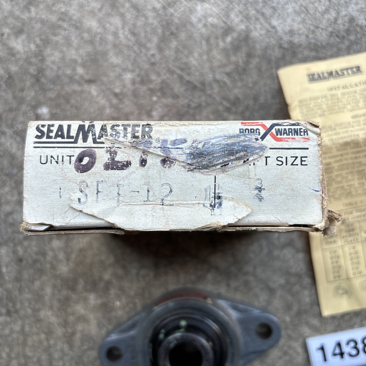 NEW SIEALMASTER SFT 12 2 BOLT FLANGE BEARING 3/4" BORE1