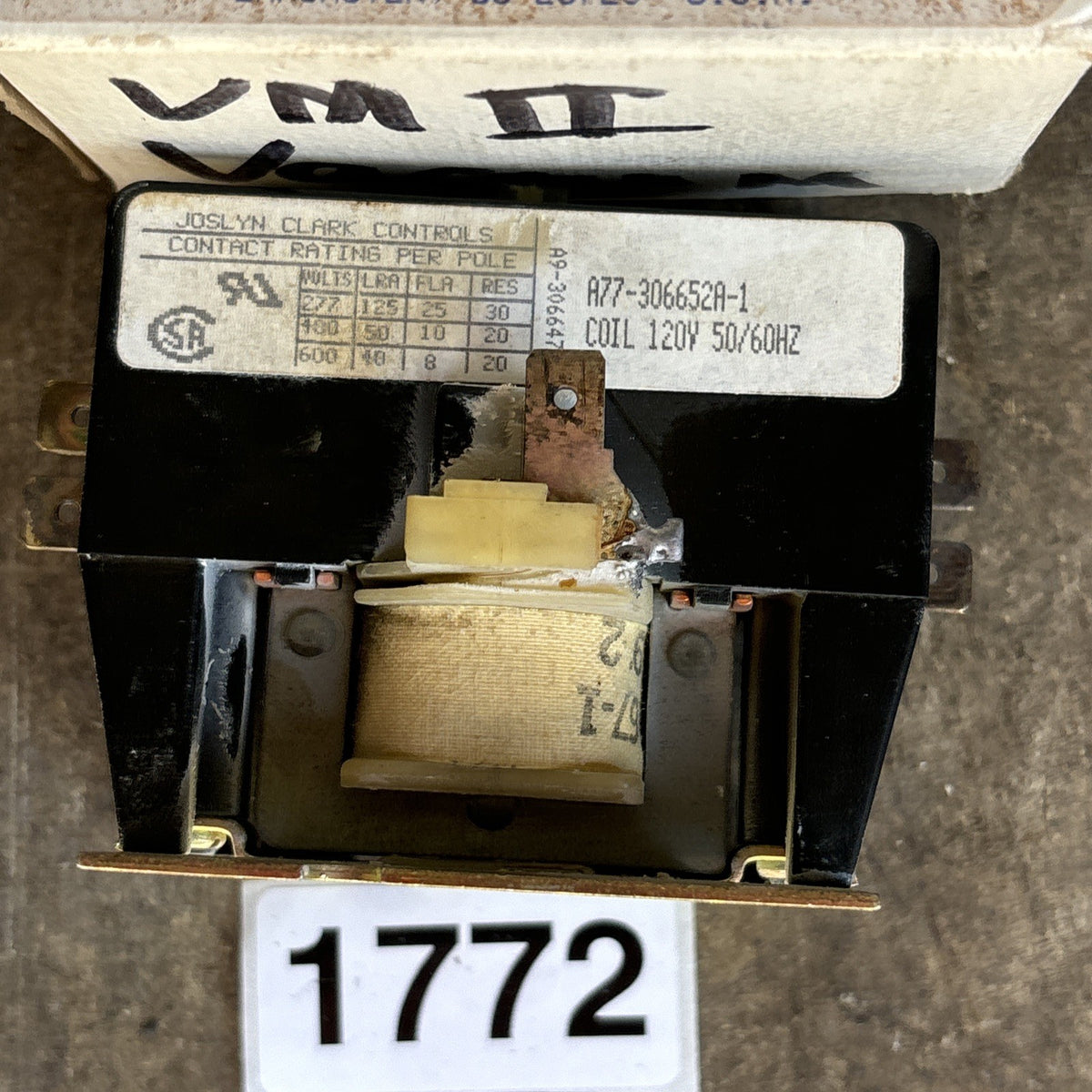 JOSLYN CLARK DP1C251 120 DEFINITE PURPOSE CONTACTOR 30 AMP 1 POLE NOS4