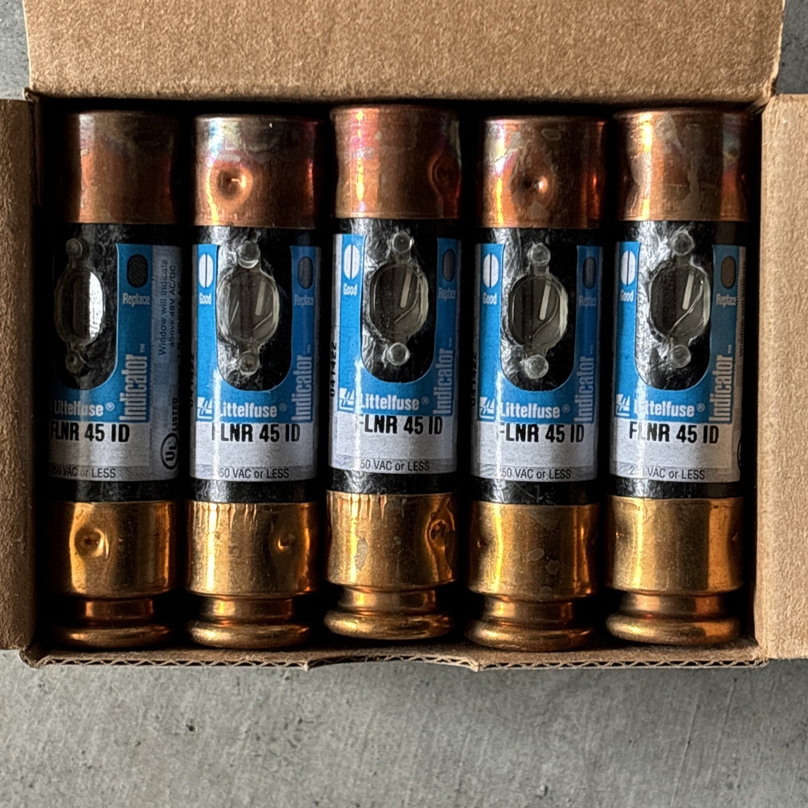New Case Of 10 Littlefuse FLNR45ID Indicator Class RK5 Time Delay Fuses1