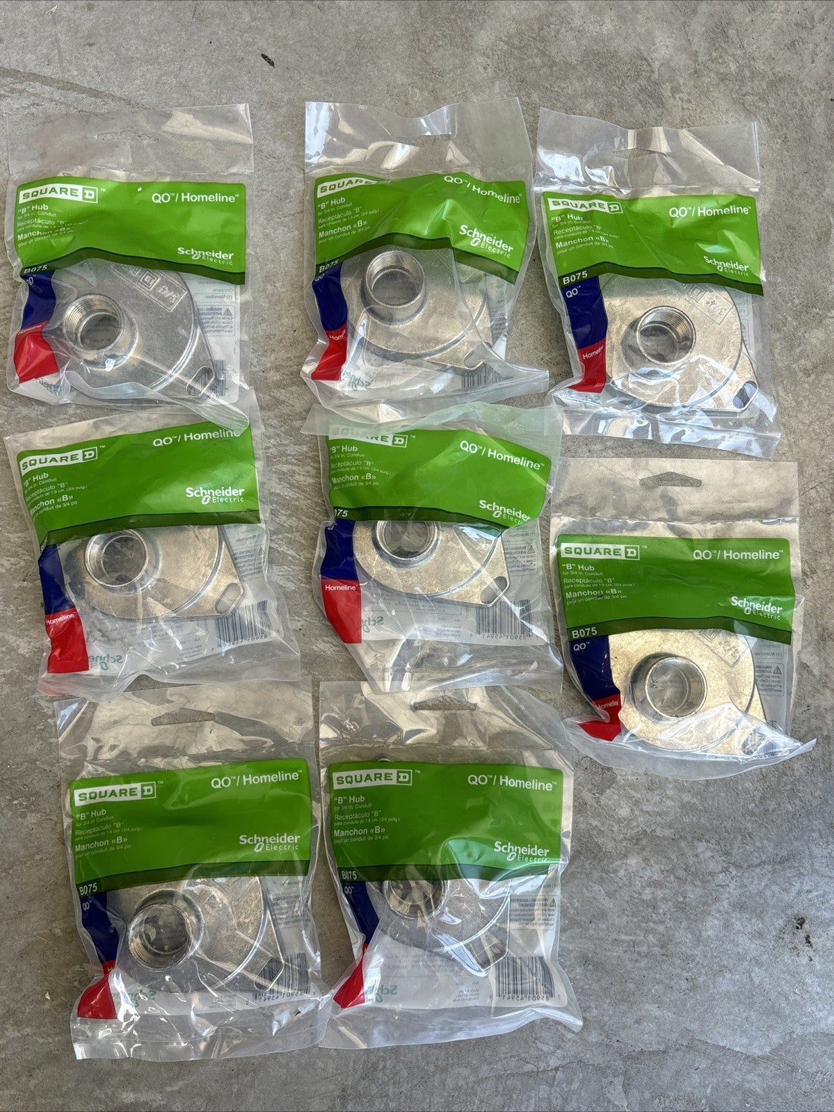 Square D B075 Bolt On Hub Accessory   Lot Of 80
