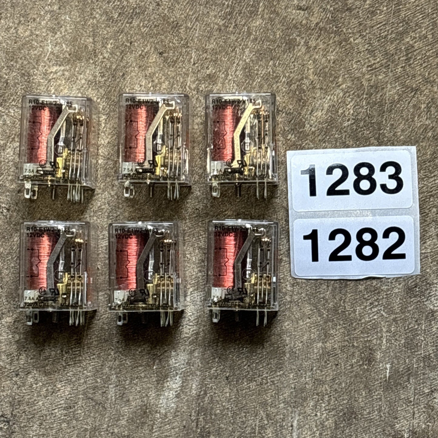 AMF POTTER & BRUMFIELD R10 E1 W2 V185 POWER RELAY 120VAC 12VDC 7.5A (LOT OF 6)0