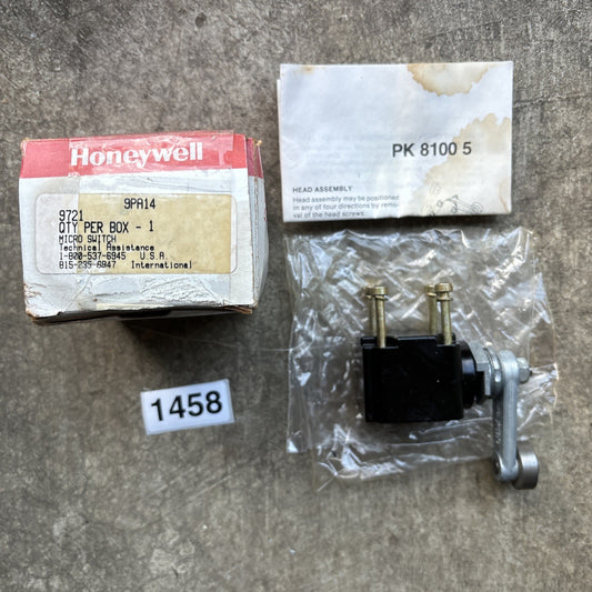 NEW IN BOX HONEYWELL 9PA14 MICROSWITCH MICRO LIMIT SWITCH HEAD0