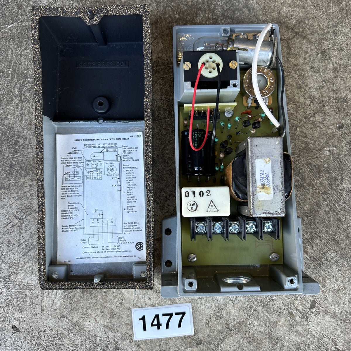General Electric Reflex Photoelectric Relay Scanner 230v, GEJ 27091