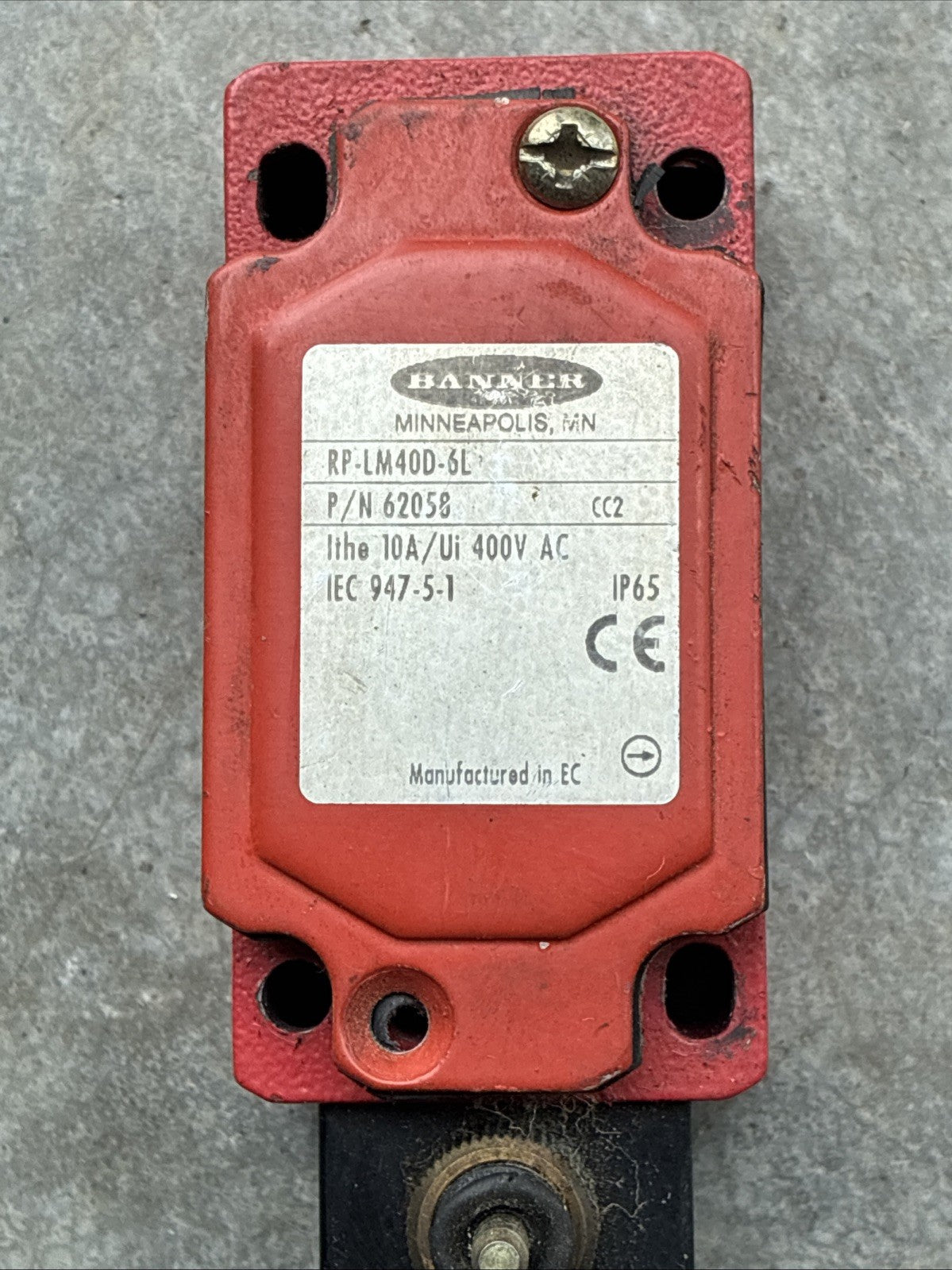 Banner Engineering RP LM40D 6L Cable Switch 10A 400VAC 467371