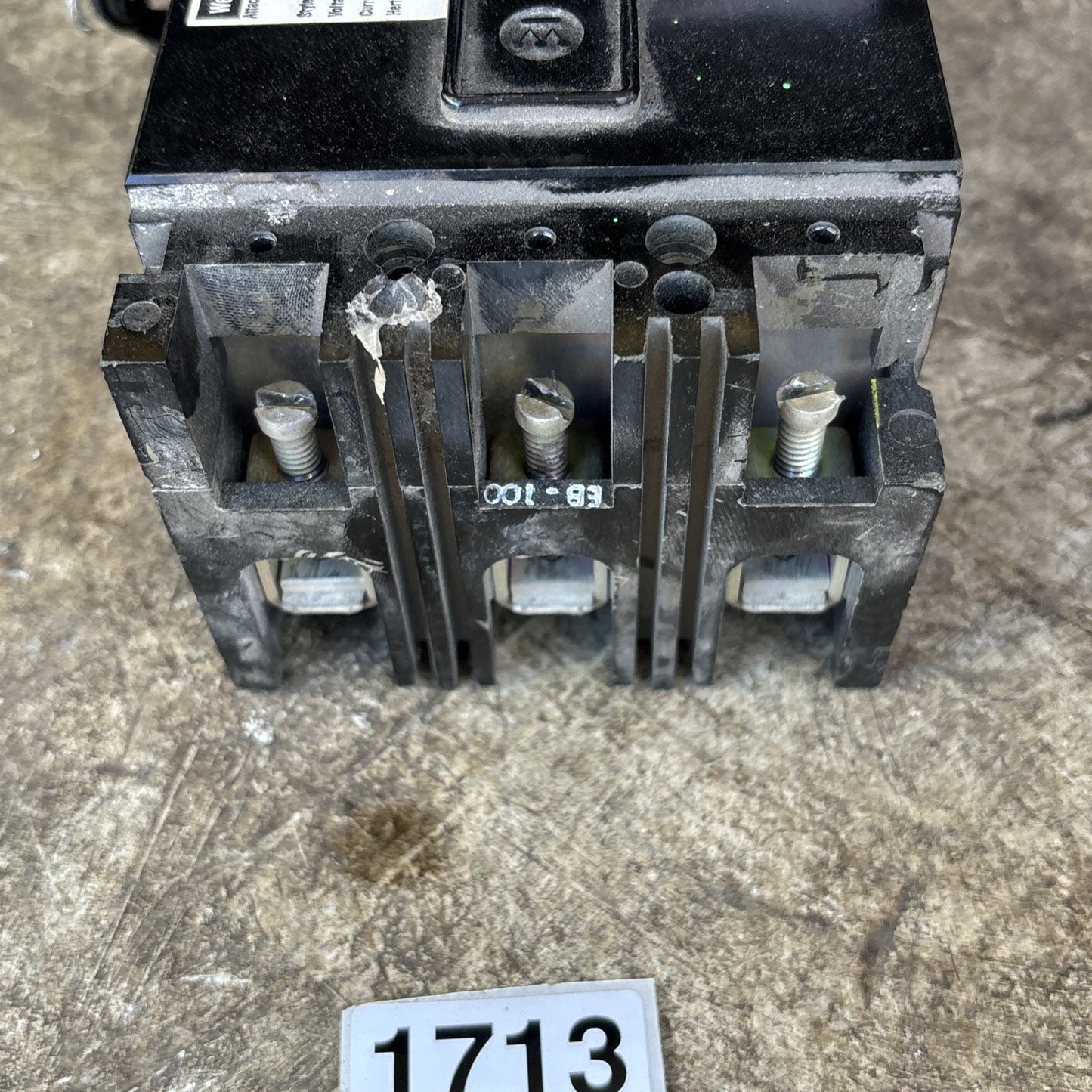 Westinghouse EB3100 100A 240V 3 Pole Circuit Breaker 17JS 1125 F16 Chipped4
