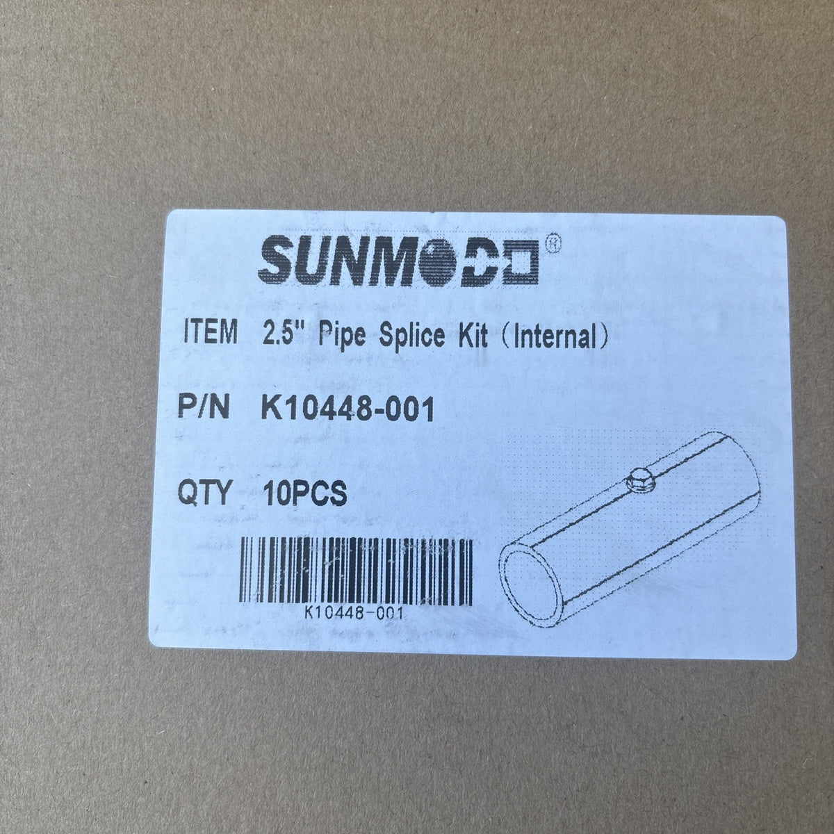 Sunmodo 2.5” Pipe Splice Kit (internal) K10448 001 Case Of 103