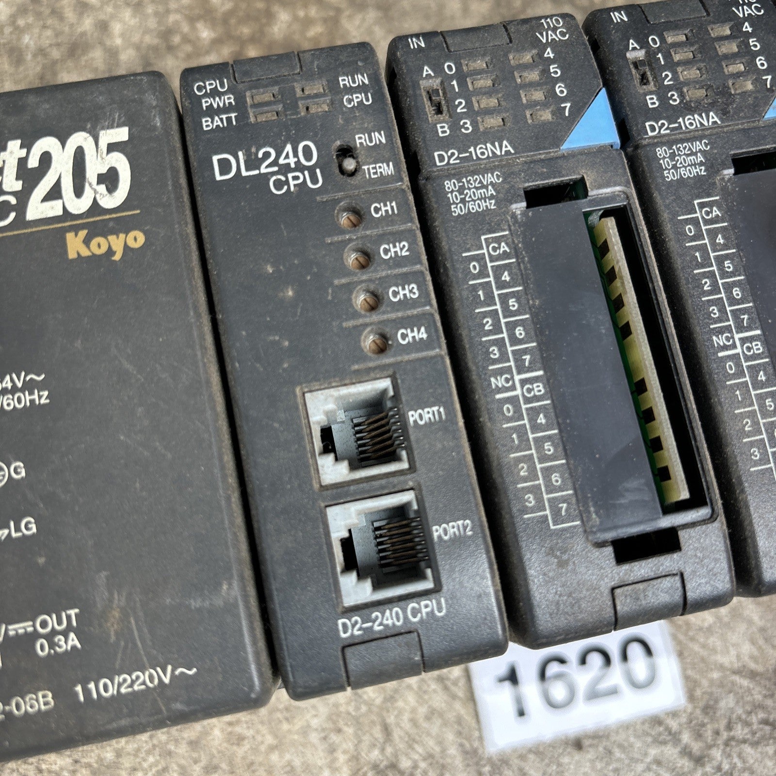 Koyo Automation Direct Logic 205 D2 06B PLC Rack Module Card Board With modules2