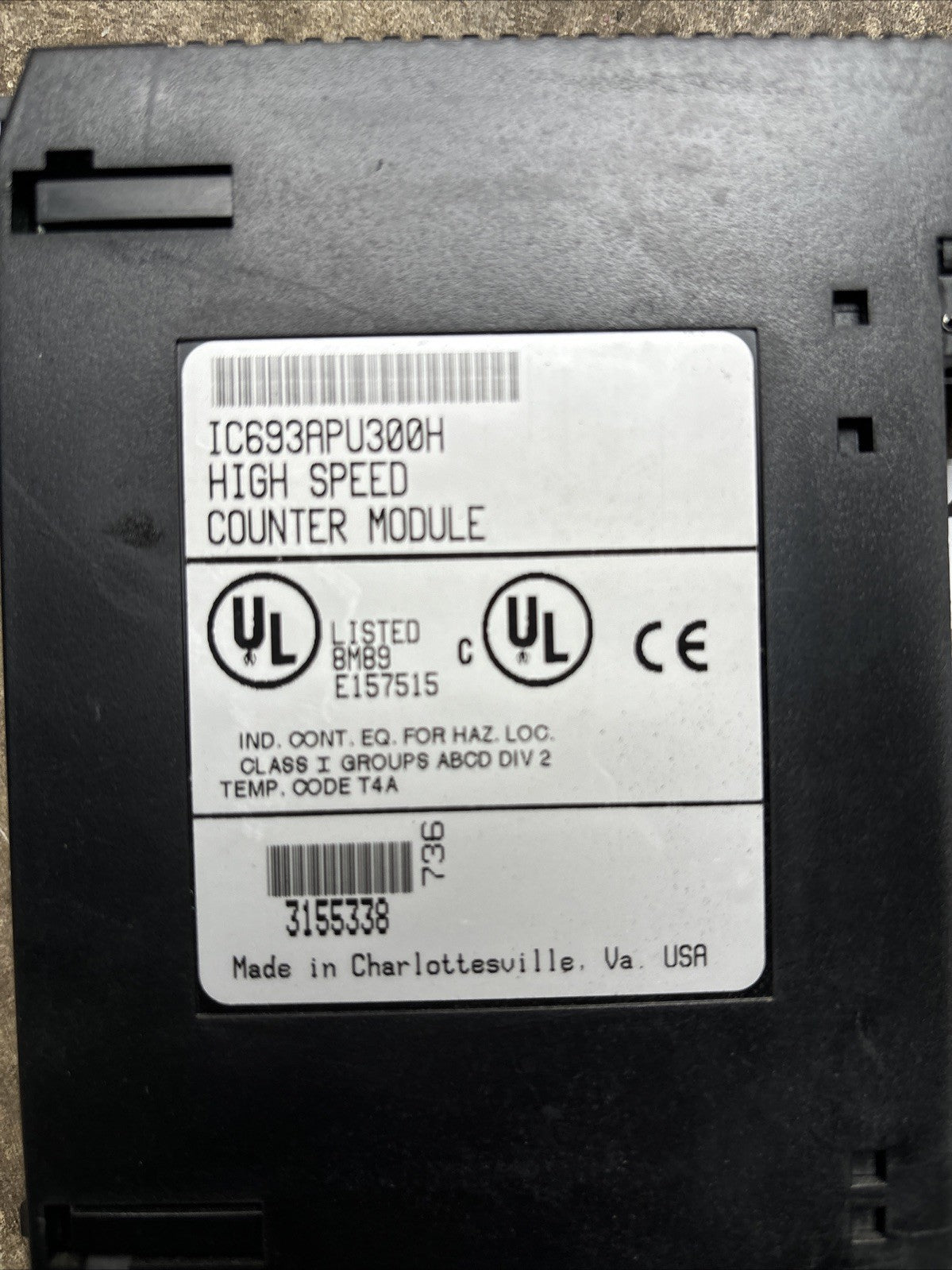 GE Fanuc IC693APU300H High Speed Counter Module 5/12/24VDC1